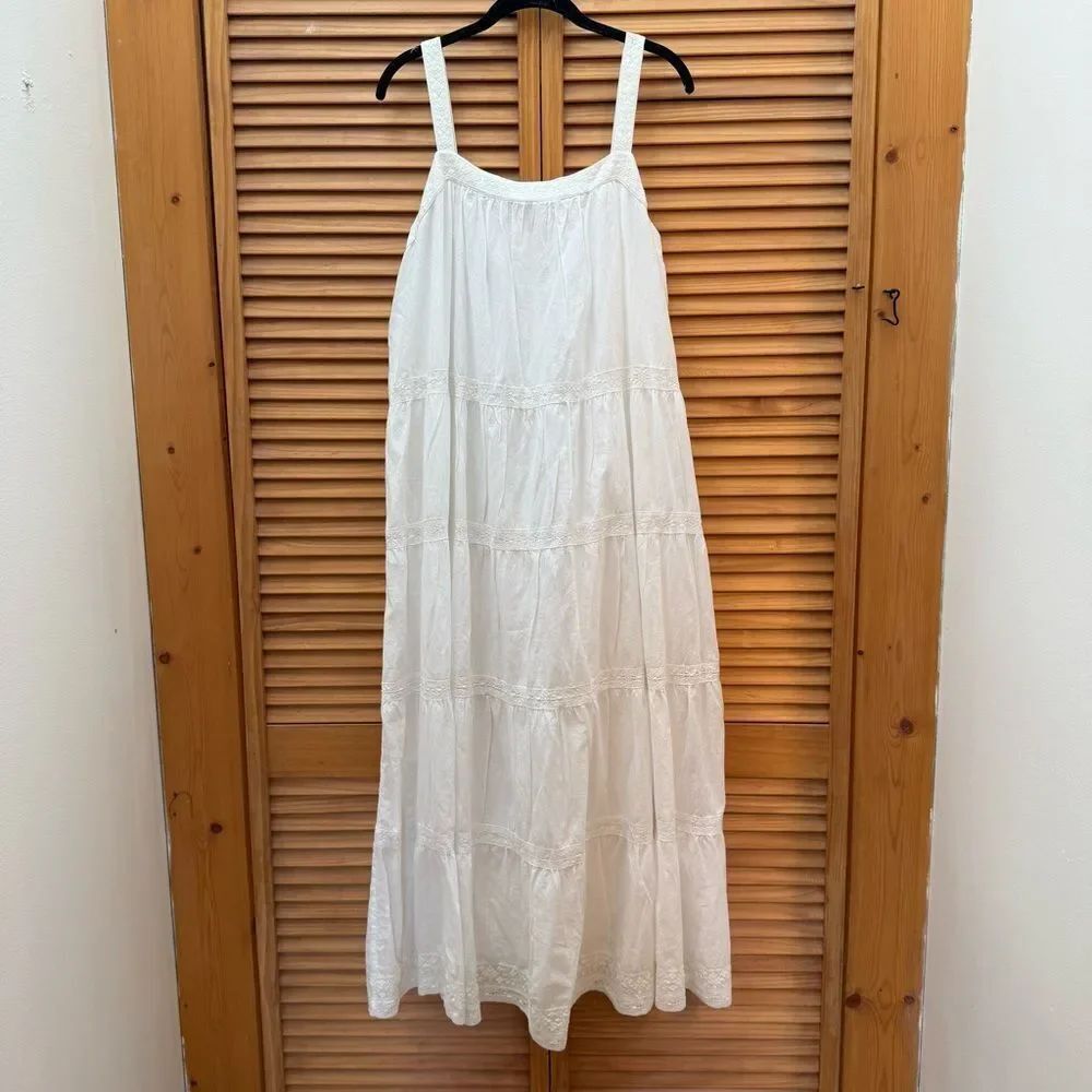 NWT Lucky Brand White Maxi Dress XXL